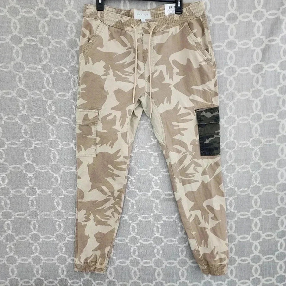 NWT Sun + Stone Men's Cargo Jogger Camo Pullon Size L - Picture 1 of 8